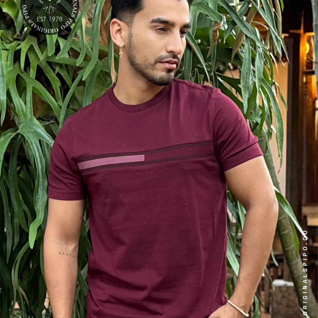 CAMISETA TONAL VINOTINTO  1