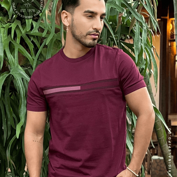 CAMISETA TONAL VINOTINTO  1
