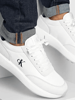 CK ATHLEISURE RUNNER LACEUP NY-SU WHITE-BLACK