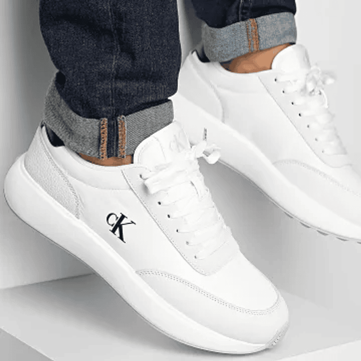 CK ATHLEISURE RUNNER LACEUP NY-SU WHITE-BLACK 1