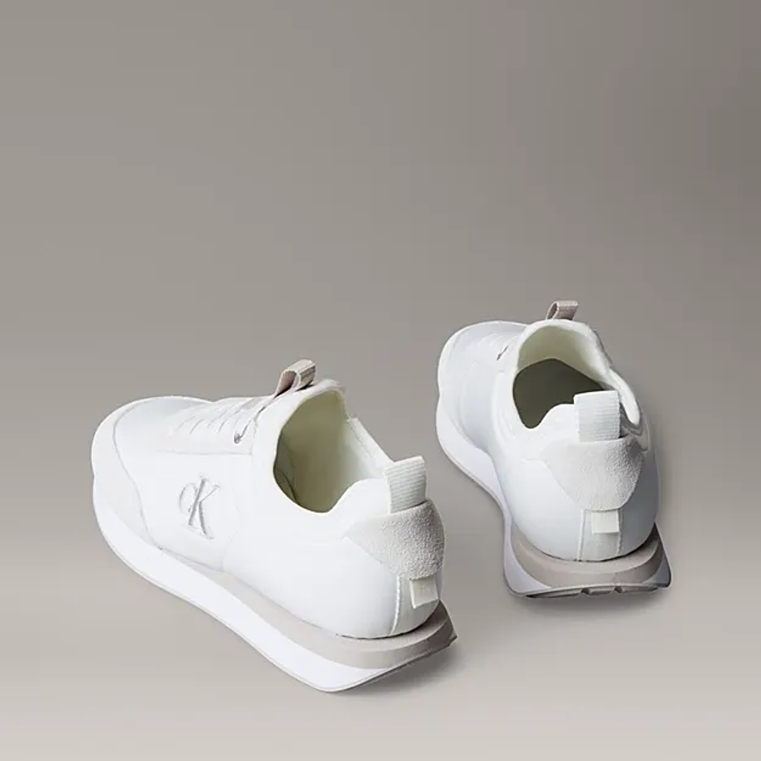 CK RETRO RUNNER SOCK NYLON MG WHITE 2