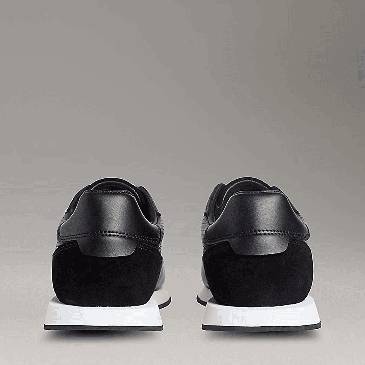 CK LOW PROF RUNN LACEUP PERF LETH BLACK-WHITE 3