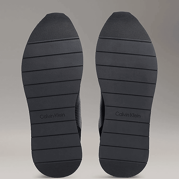 CK LOW PROF RUNN LACEUP PERF LETH BLACK-WHITE 4