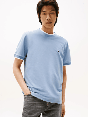 CAMISETA TH CLÁSICA AZUL JASPEADO