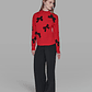 KARL 3D BOW SWEATER RED - Miniatura 1