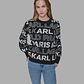 KARL LOGO EMBELLISHED SWEATER BLACK - Miniatura 1