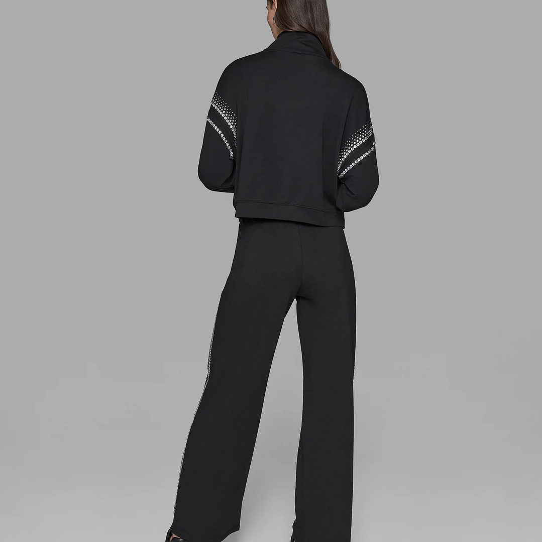 CHAQUETA RHINESTONE TRIM TRACK 2