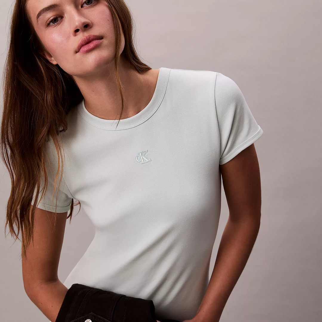 CK VESTIDO CONTOUR RIB GREEN 5