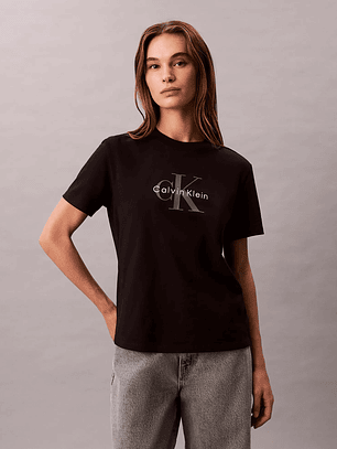 CK CAMISETA FLEECE CROPPED 