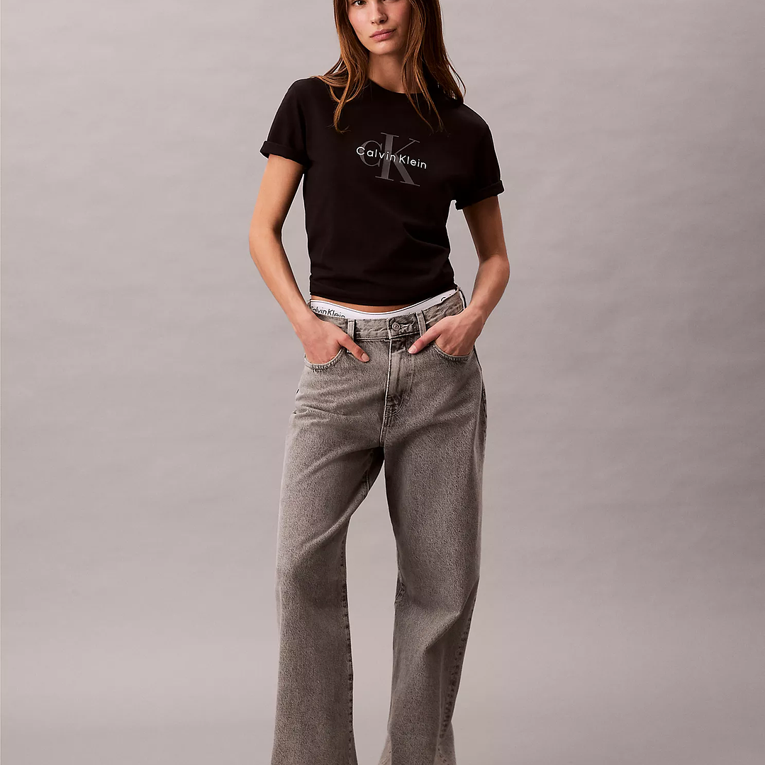 CK CAMISETA FLEECE CROPPED  3