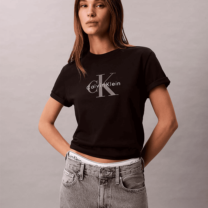 CK CAMISETA FLEECE CROPPED  4