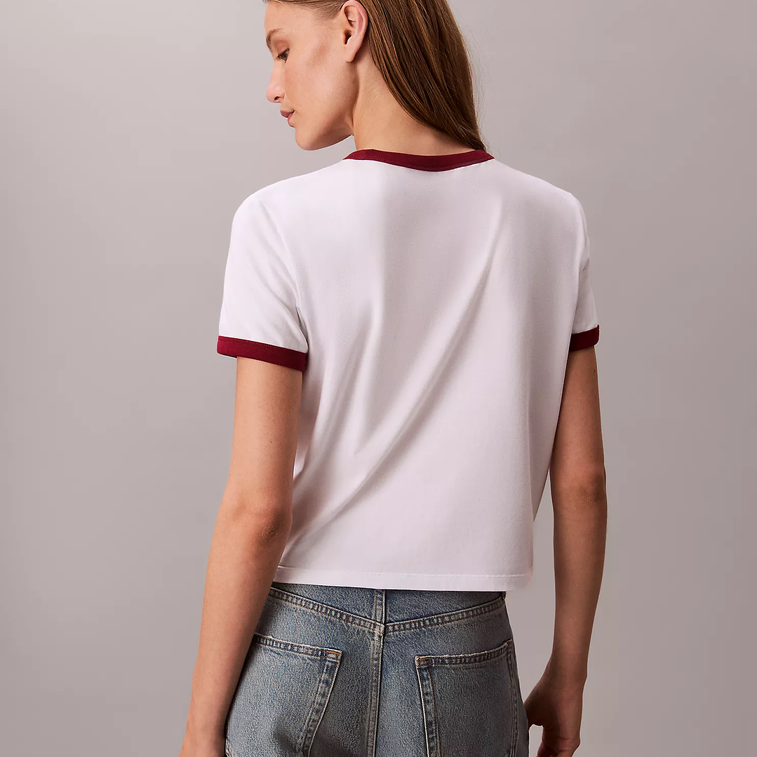 CK CAMISETA MONOGRAM RINGER WHITE-RED 6