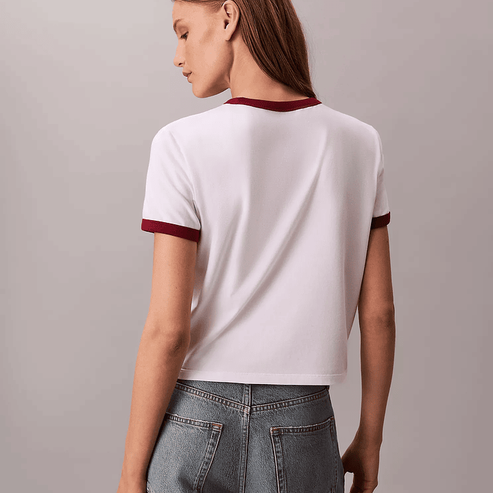 CK CAMISETA MONOGRAM RINGER WHITE-RED 6