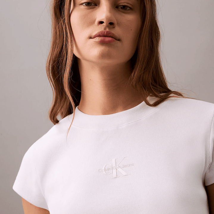 CK CAMISETA BABY TEE WHITE 6