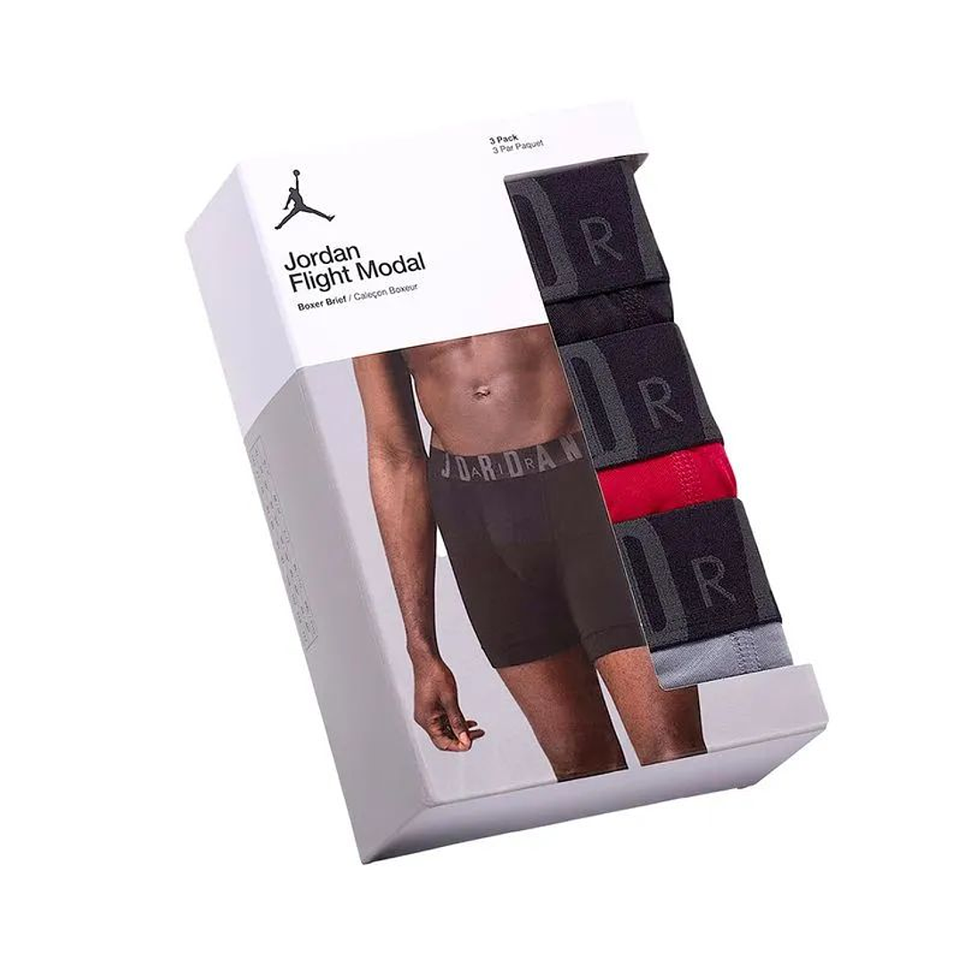 PACK BOXER X3 BRIEF NIKE NEGRO-ROJO-GRIS 1