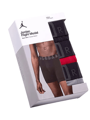 PACK BOXER X3 BRIEF NIKE NEGRO-ROJO-GRIS