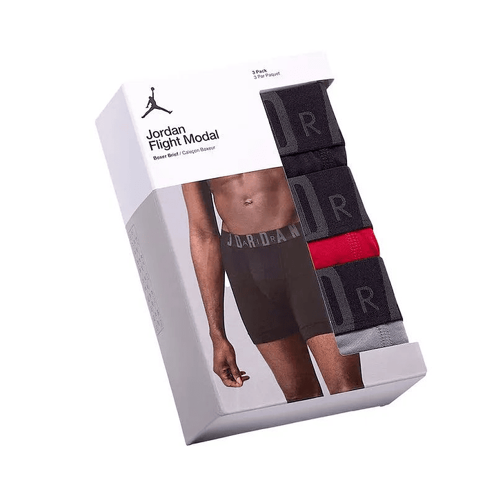 PACK BOXER X3 BRIEF NIKE NEGRO-ROJO-GRIS 1