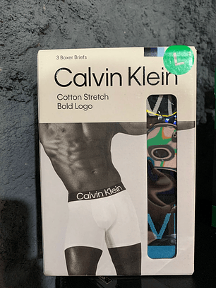 PACK BOXER X3 CK BRIEF AZUL-AZO-NEGRO