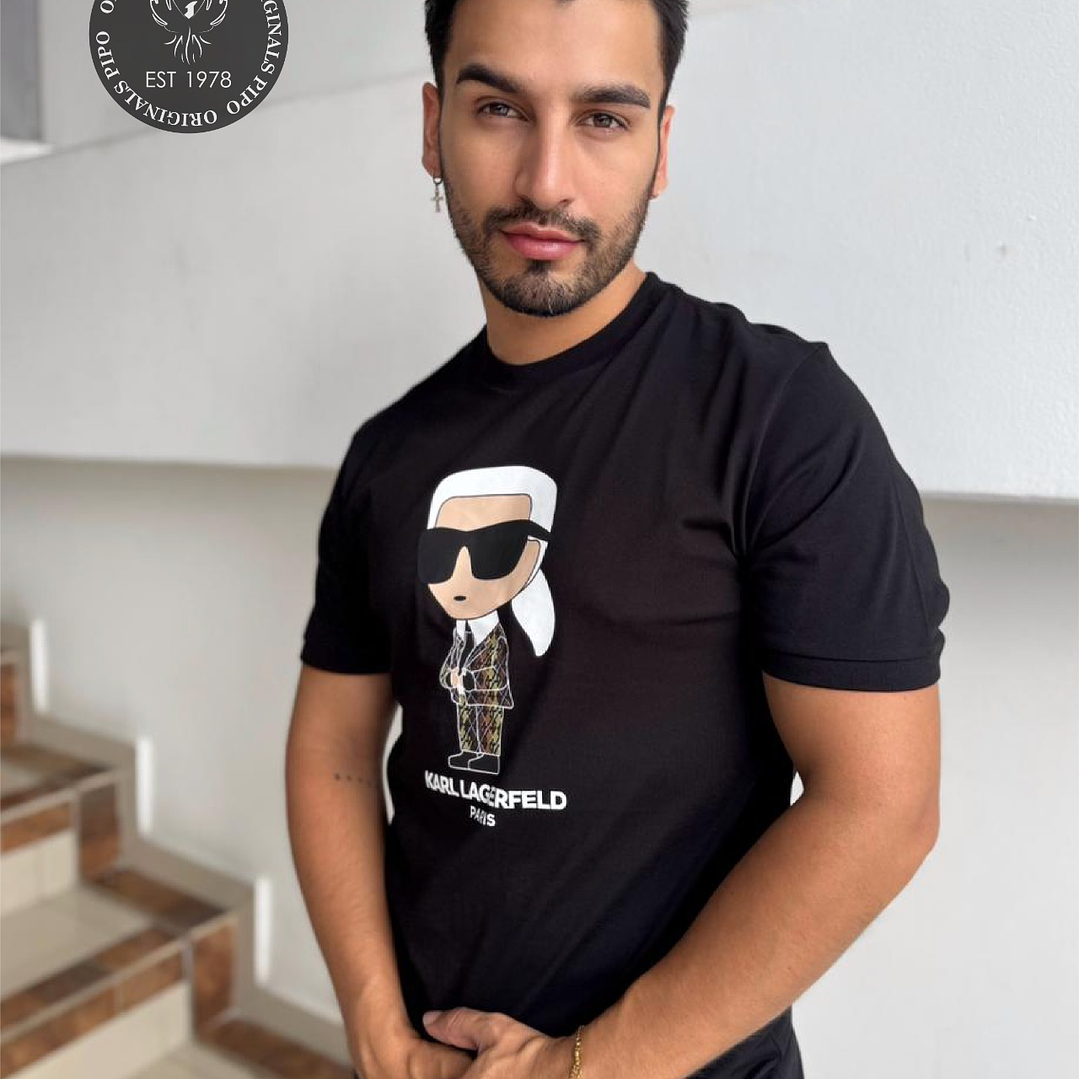 KARL CAMISETA CAMO BLACK 1