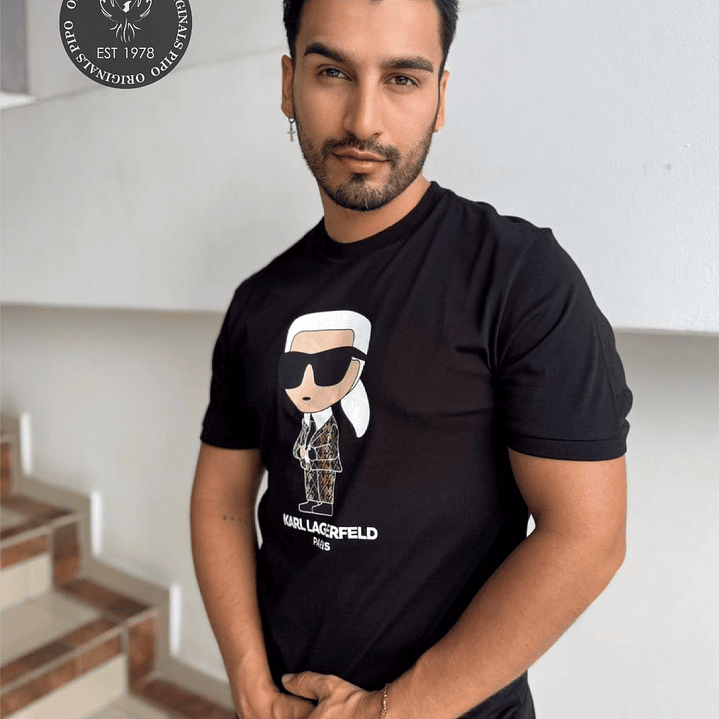 KARL CAMISETA CAMO BLACK 1