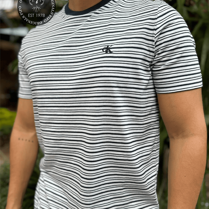 CK CAMISETA RAYADED WHITE-NAVY 2