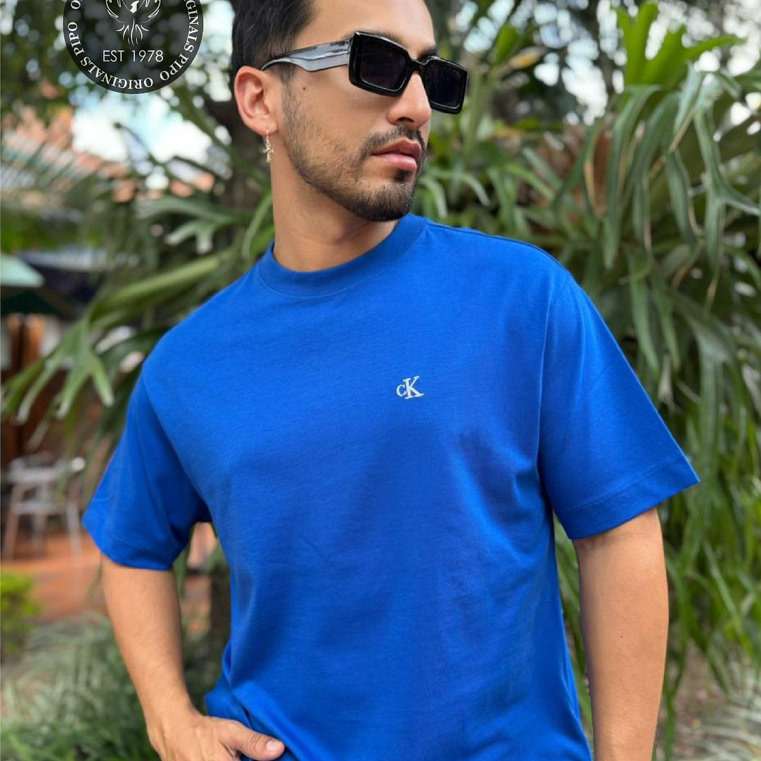 CAMISETA CK MONOFRAM RELAXED NAVY 1