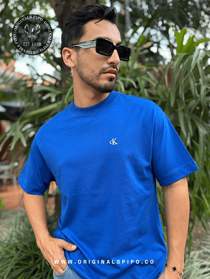 CAMISETA CK MONOFRAM RELAXED NAVY