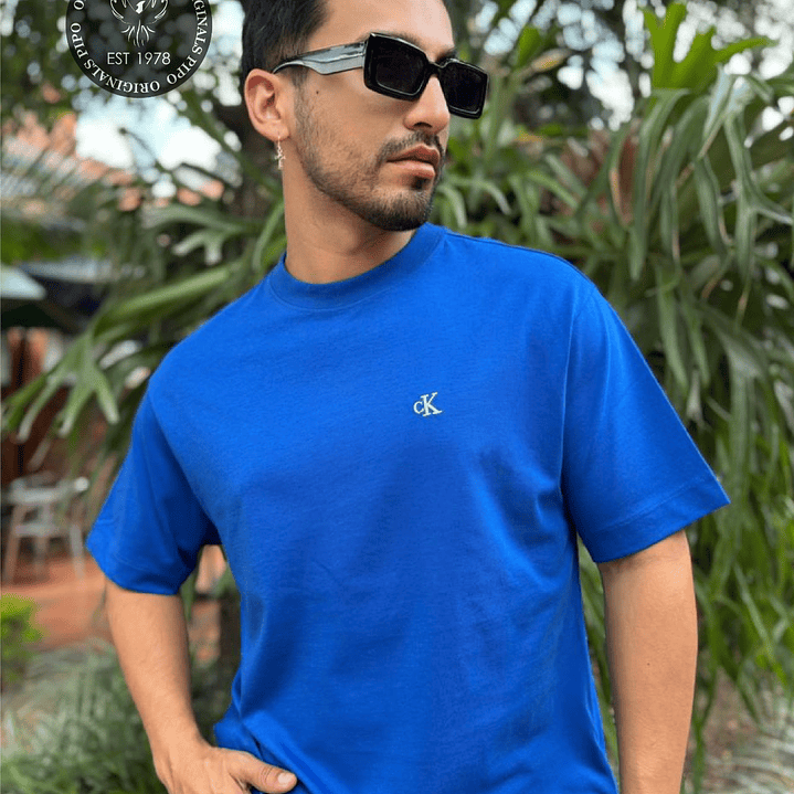 CAMISETA CK MONOFRAM RELAXED NAVY 1