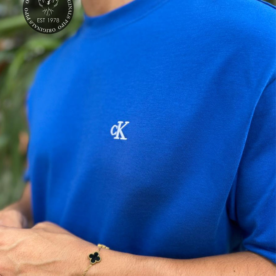 CAMISETA CK MONOFRAM RELAXED NAVY 3