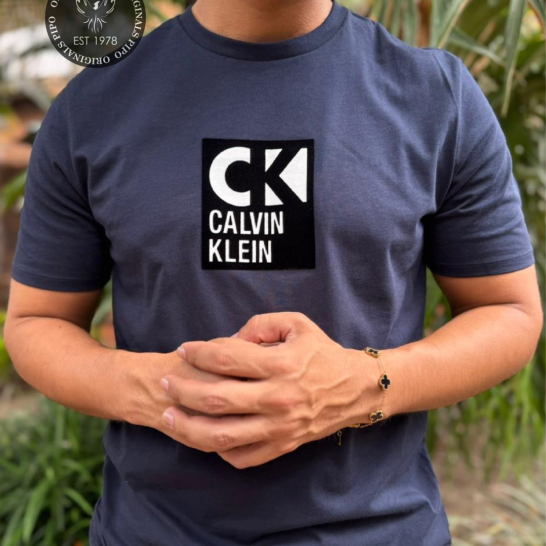 CK CAMISETA LOGO MIX NAVY 3