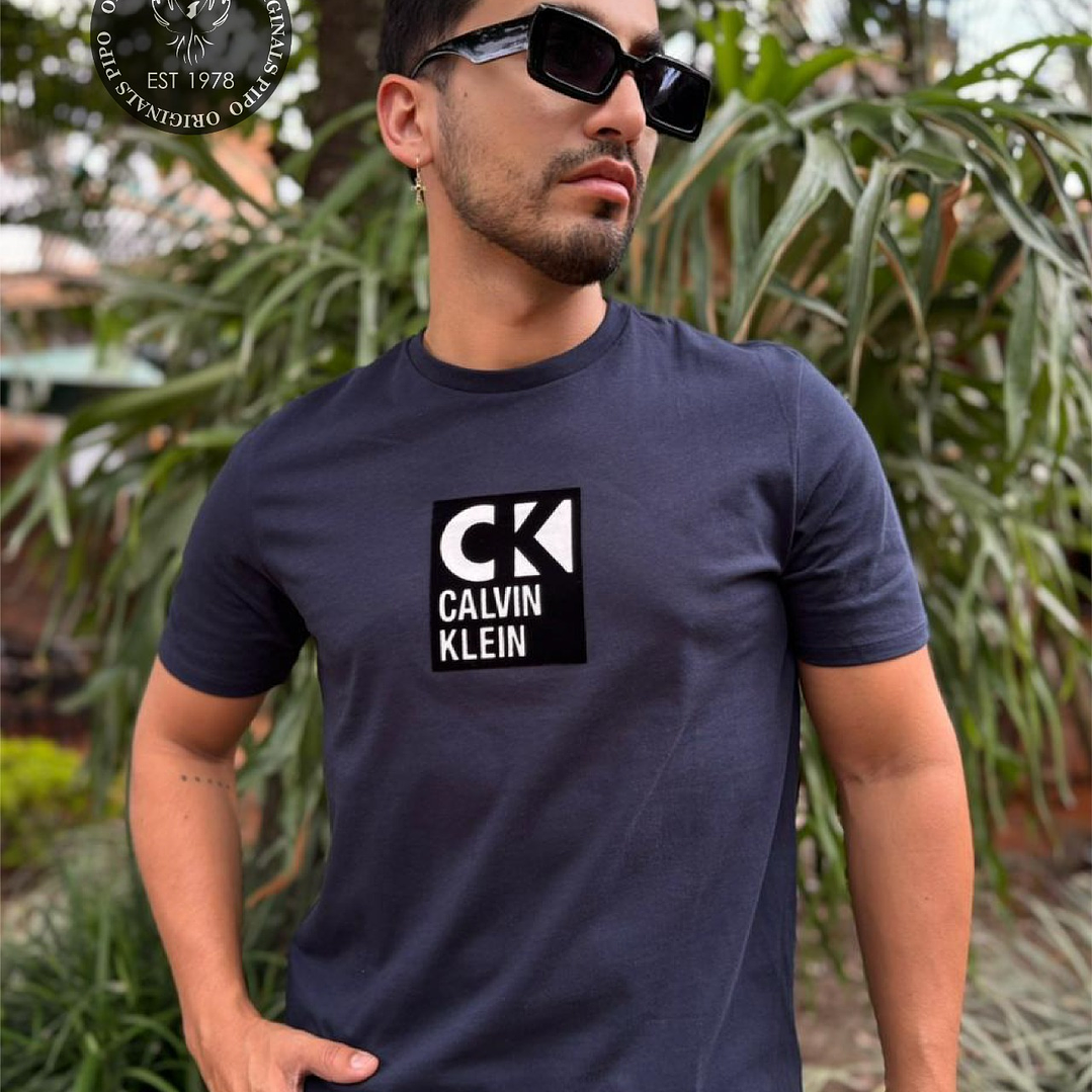 CK CAMISETA LOGO MIX NAVY 1
