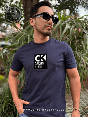 CK CAMISETA LOGO MIX NAVY