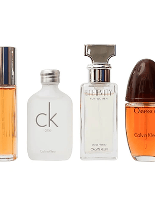 PERFUMES COLLECTION (ETERNITY, OBSESSION,ESCAPE,CK ONE)