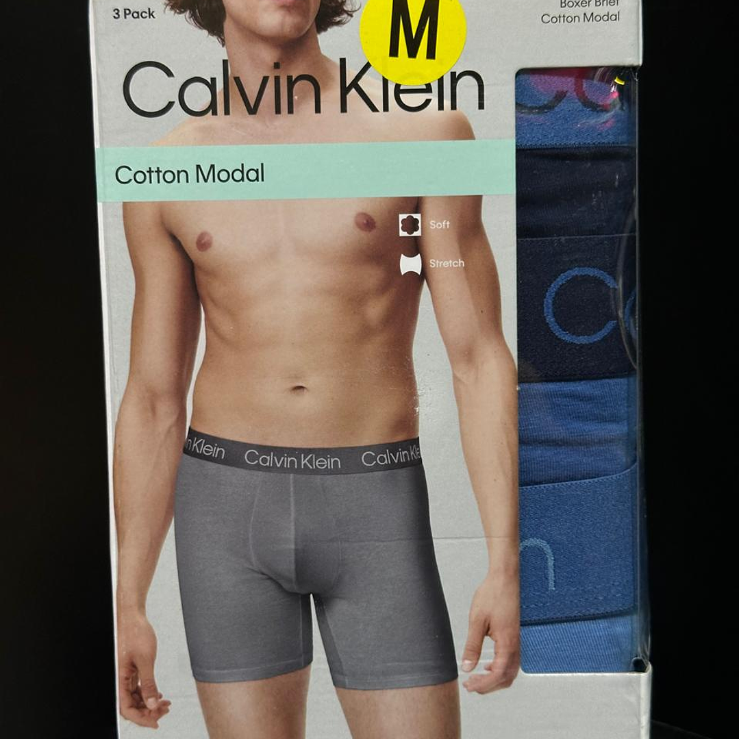 CK BÓXER PACK X3 COTTON MODAL TRIPLE BLUE 1