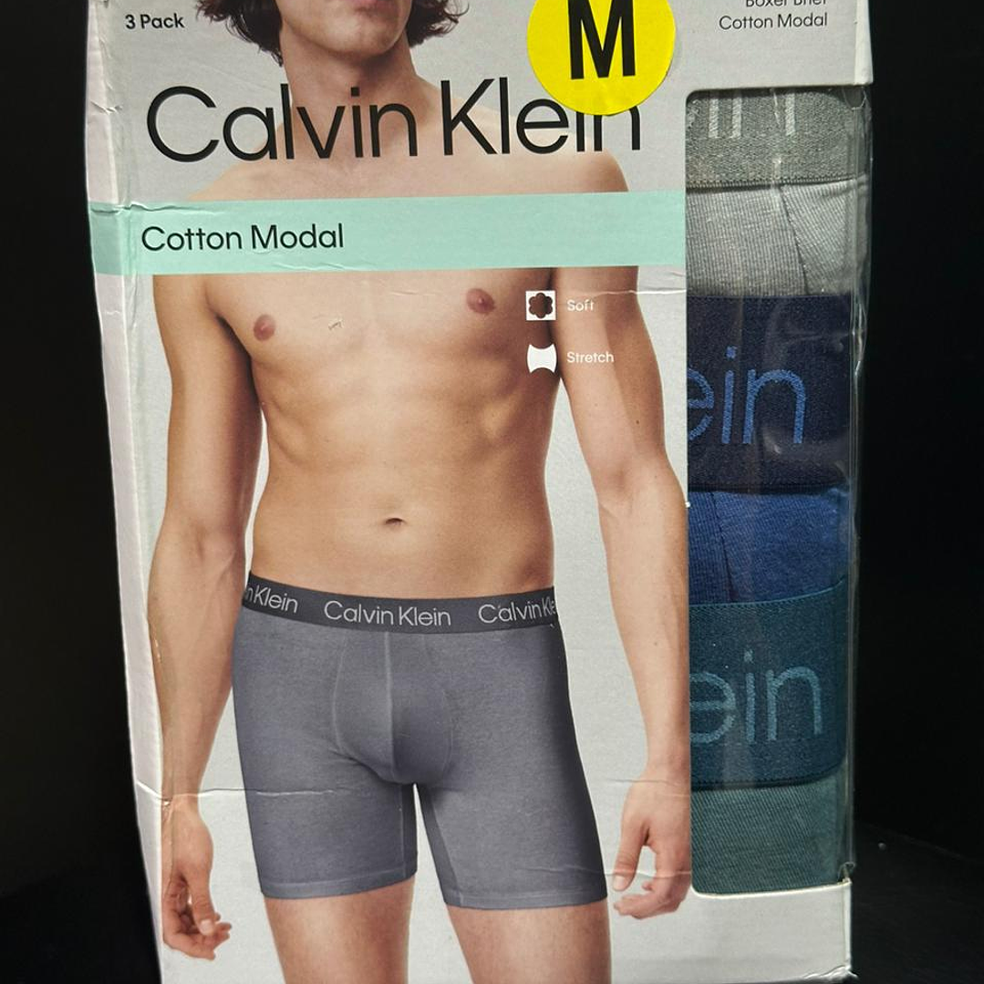 CK PACK BÓXER X3 COTTON MODAL (BLANCO-AZUL-VERDE) 1