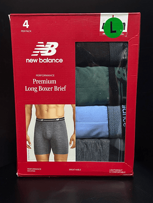 NB PACK X4 PREMIUM LONG BÓXER BRIEF (NEGRO-AZUL-VERDE-GRIS)