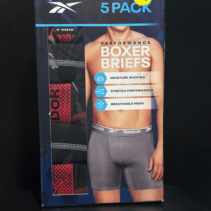 REEBOK PACK X5 BÓXER BRIEF 1