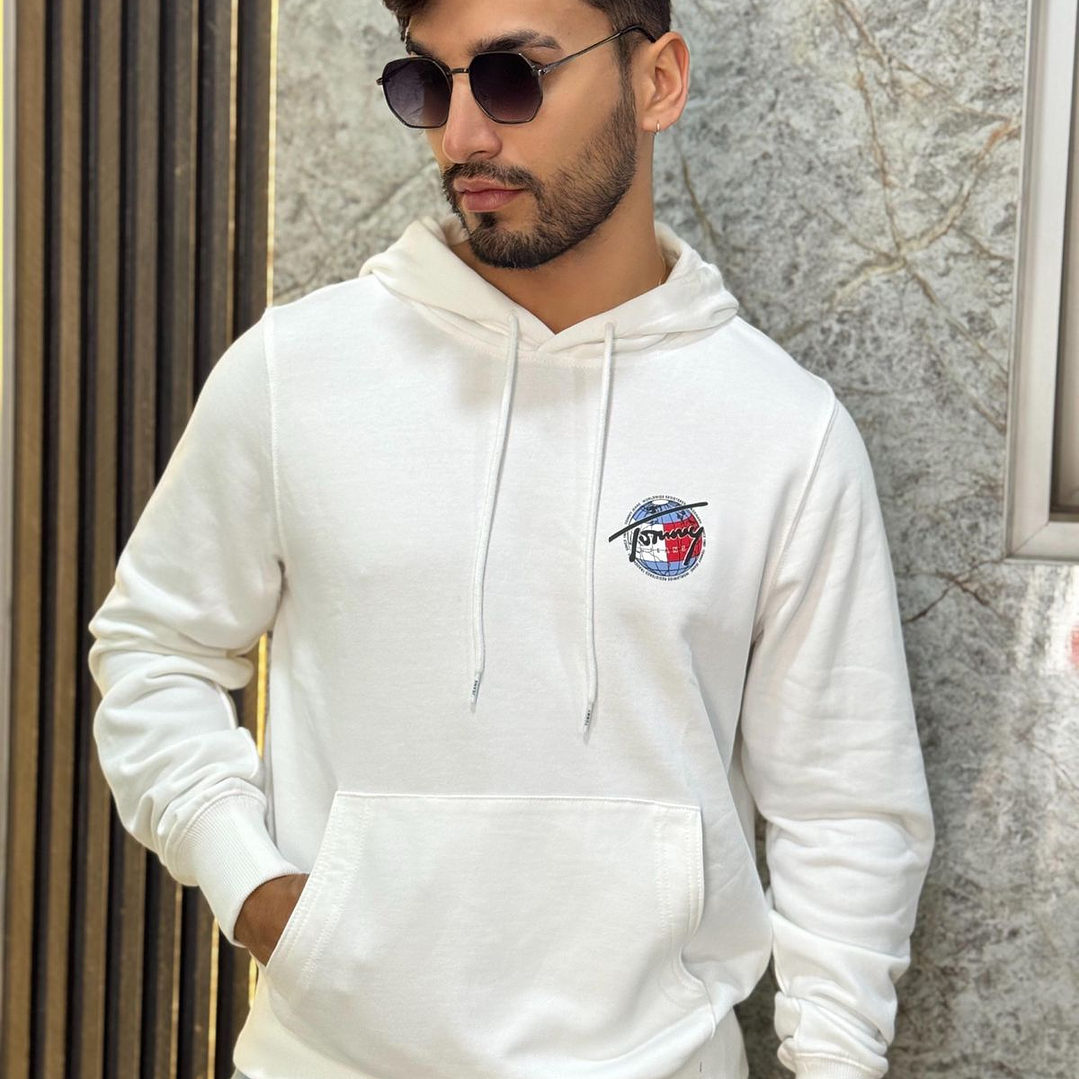 HOODIE OPTIC FLEECE TH WHITE 1