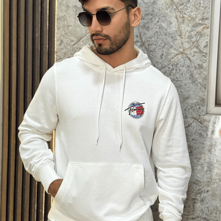 HOODIE OPTIC FLEECE TH WHITE 1