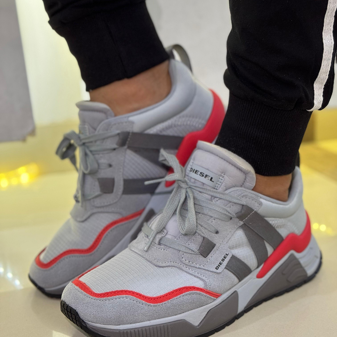 DIESEL S-BRENTHA GRIS-ROJO 2