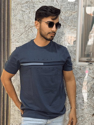 TH CAMISETA BANDERA DENIM MILITAR