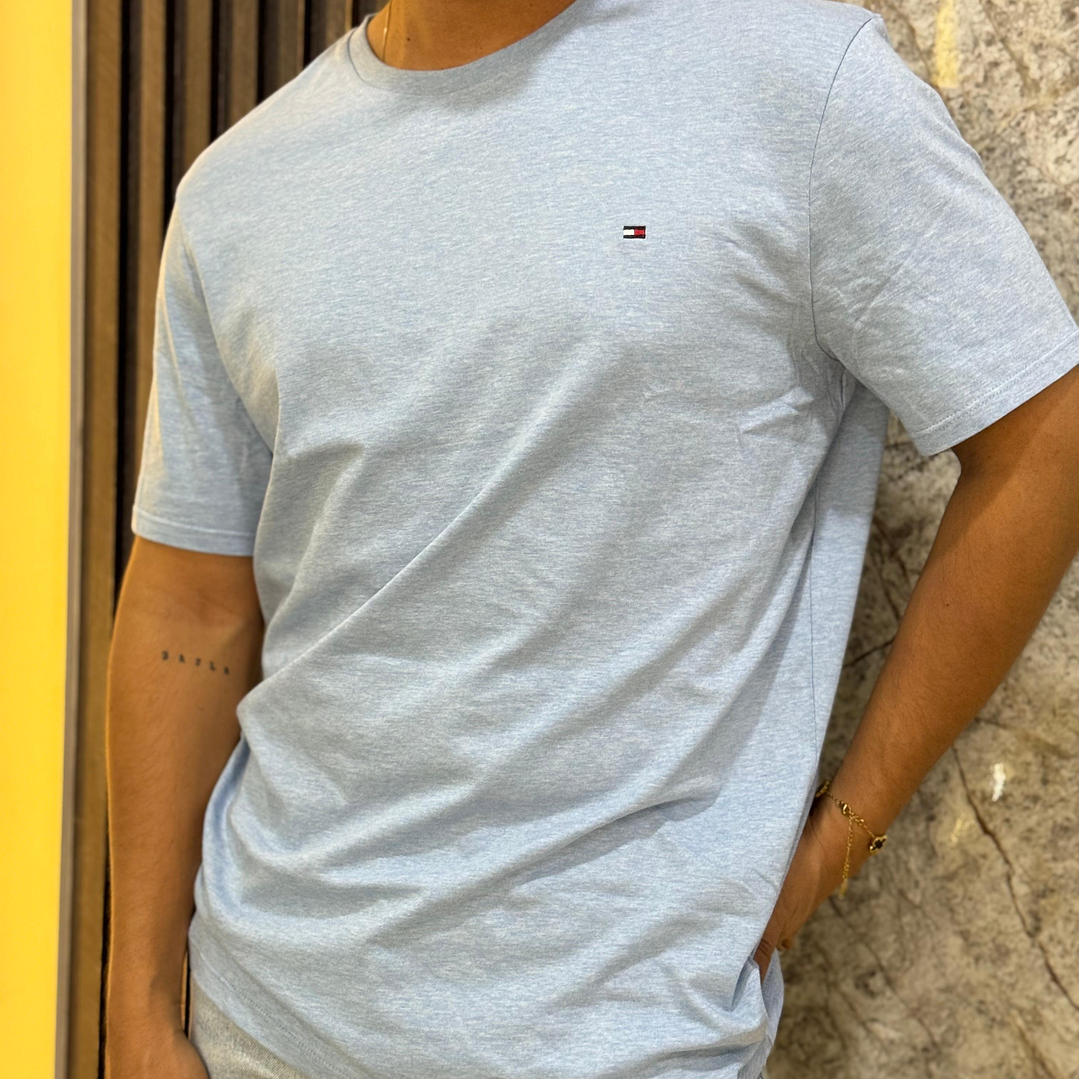 CAMISETA TH CLÁSICA AZUL JASPEADO 3