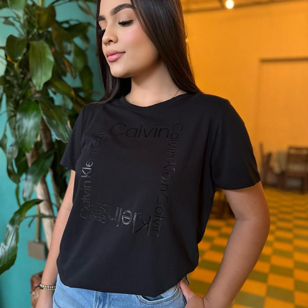 CAMISETA CK OUTLINE BLACK 1