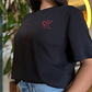 CAMISETA EMBROIDERED MONOGRAM LOGO NEGRO CK ROJA - Miniatura 2