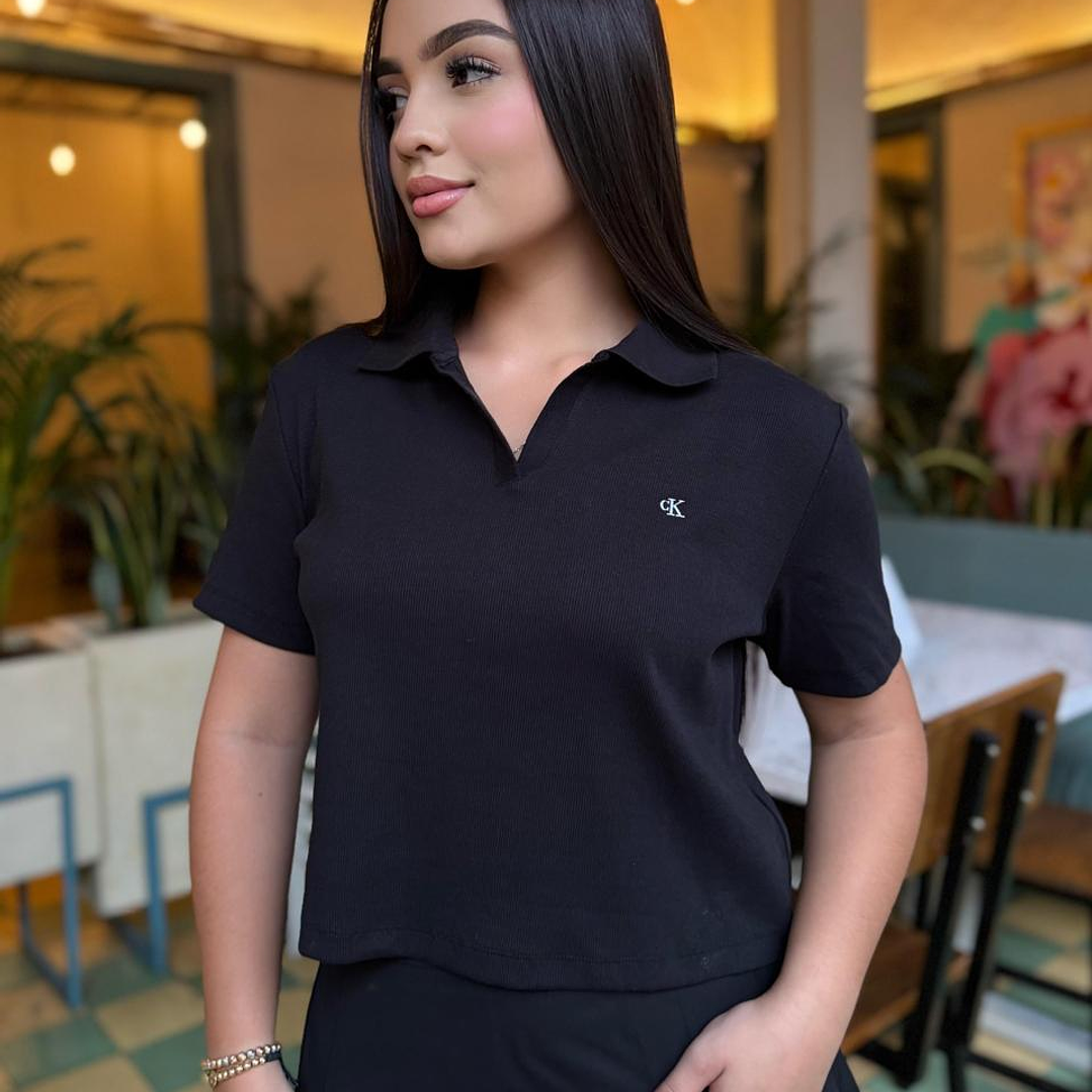 CK POLO RIB TEE BLACK 1