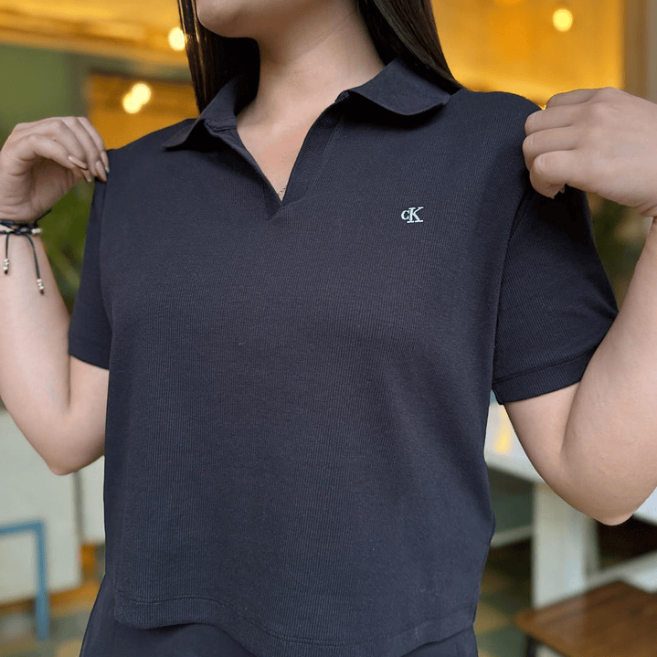 CK POLO RIB TEE BLACK 2