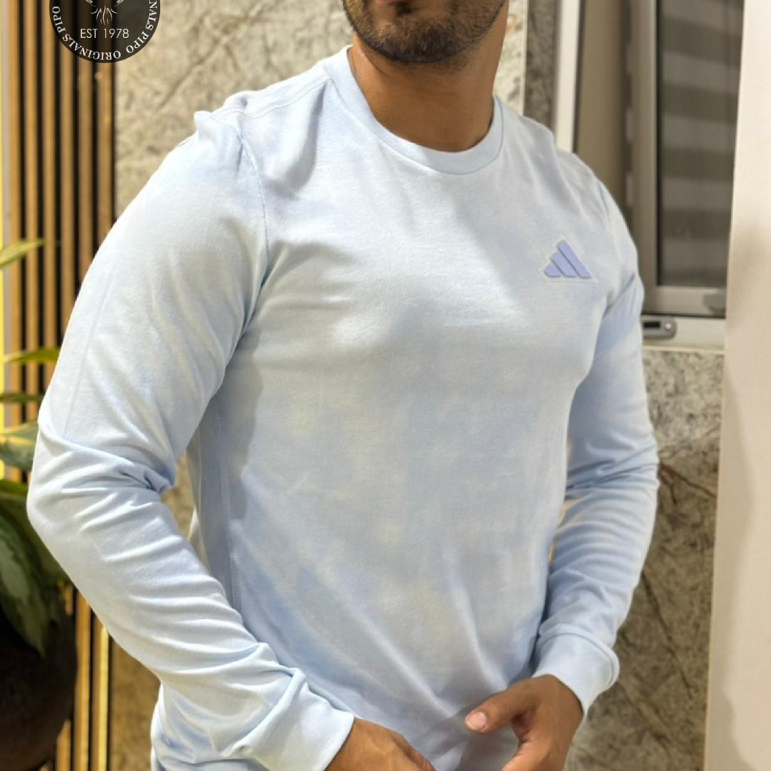 CAMISETA ADIDAS MANGA LARGA BLUE 2
