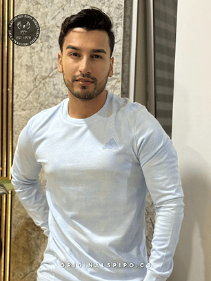 CAMISETA ADIDAS MANGA LARGA BLUE