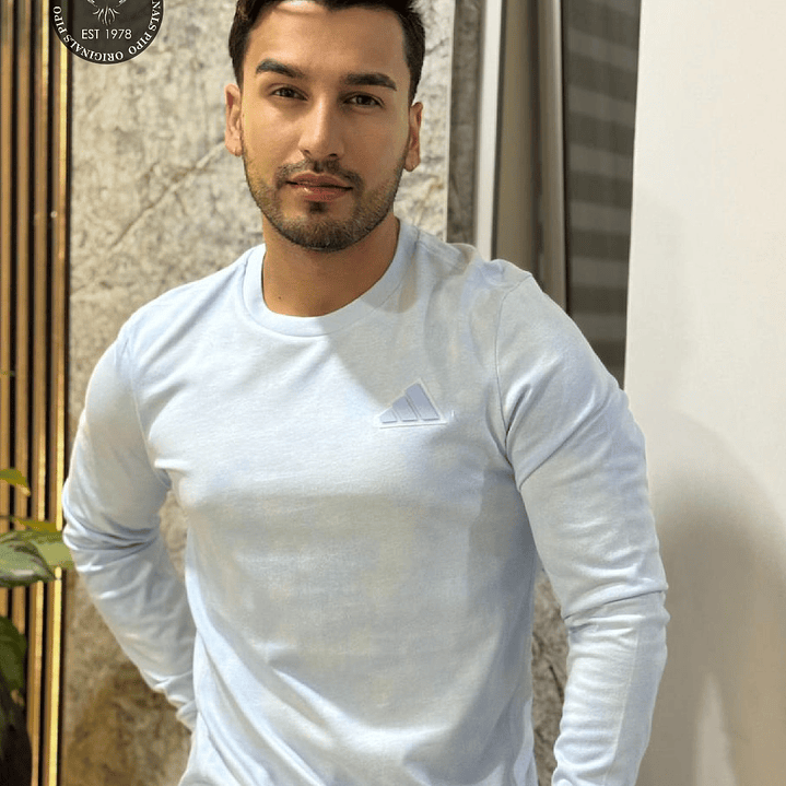 CAMISETA ADIDAS MANGA LARGA BLUE 1