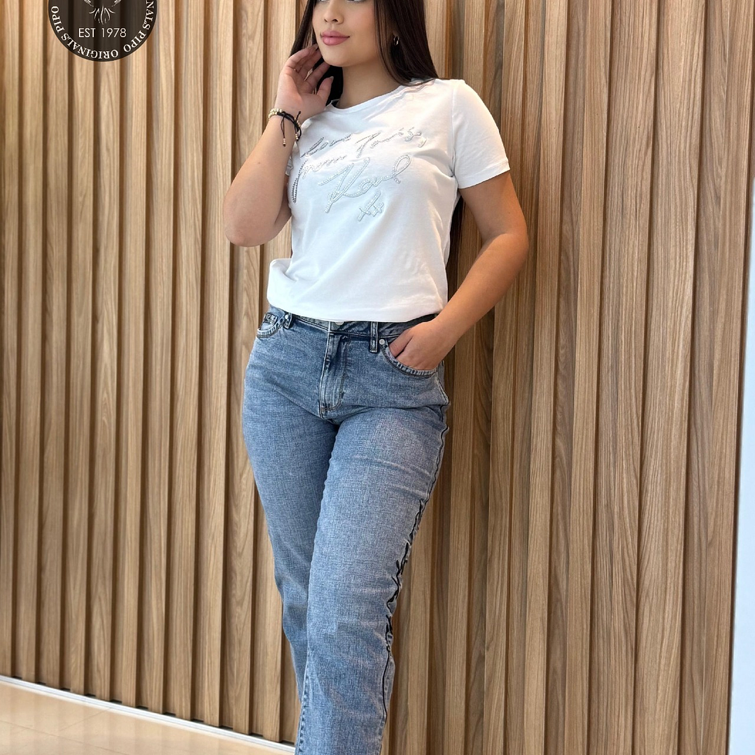 JEANS KARL LETTER BLACK 1